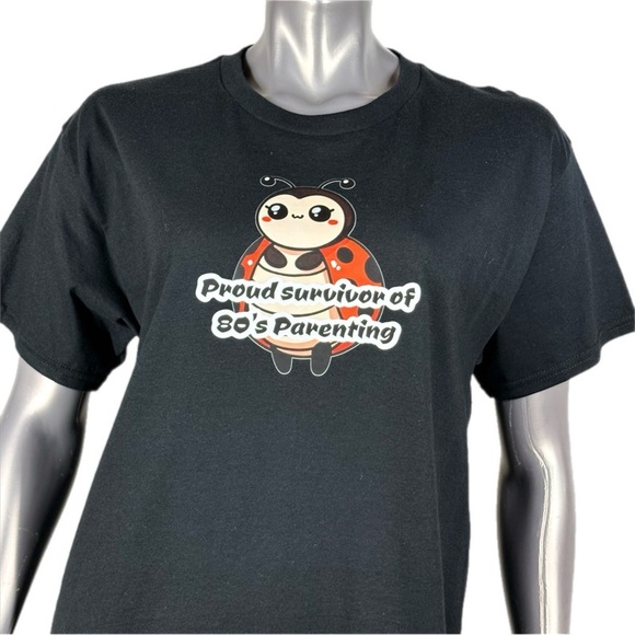 The Blind Medium | Black Short Sleeve T Ladybug Graphic Print 80’s Parenting - Picture 3 of 11